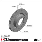 Zimmermann | Bremsscheibe | 590.2833.52