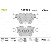 Valeo | Bremsbelagsatz, Scheibenbremse | 302273