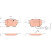 TRW | Bremsbelagsatz, Scheibenbremse | GDB1550