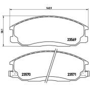 Brembo | Bremsbelagsatz, Scheibenbremse | P 30 013