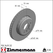 Zimmermann | Bremsscheibe | 150.3491.32