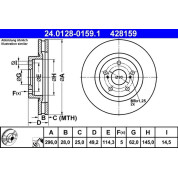 ATE | Bremsscheibe | 24.0128-0159.1