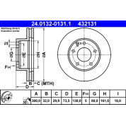 ATE | Bremsscheibe | 24.0132-0131.1