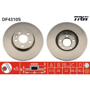 TRW | Bremsscheibe | DF4310S