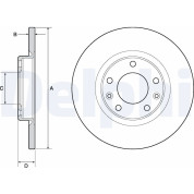 Delphi | Bremsscheibe | BG4661C