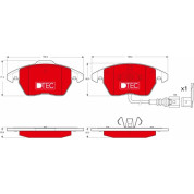 TRW | Bremsbelagsatz, Scheibenbremse | GDB1550DTE