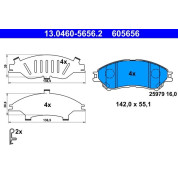 ATE | Bremsbelagsatz, Scheibenbremse | 13.0460-5656.2