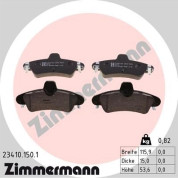 Zimmermann | Bremsbelagsatz, Scheibenbremse | 23410.150.1