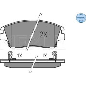 Meyle | Bremsbelagsatz, Scheibenbremse | 025 223 2917