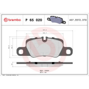 Brembo | Bremsbelagsatz, Scheibenbremse | P 65 020