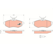 TRW | Bremsbelagsatz, Scheibenbremse | GDB1495