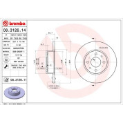 Brembo | Bremsscheibe | 08.3126.11