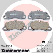 Zimmermann | Bremsbelagsatz, Scheibenbremse | 22469.165.1