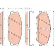 TRW | Bremsbelagsatz, Scheibenbremse | GDB3412
