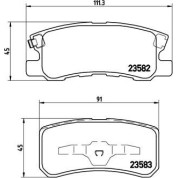 Brembo | Bremsbelagsatz, Scheibenbremse | P 54 031