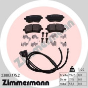 Zimmermann | Bremsbelagsatz, Scheibenbremse | 23883.175.2