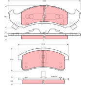 TRW | Bremsbelagsatz, Scheibenbremse | GDB4000