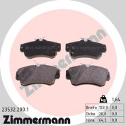 Zimmermann | Bremsbelagsatz, Scheibenbremse | 23532.200.1