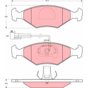 TRW | Bremsbelagsatz, Scheibenbremse | GDB1393