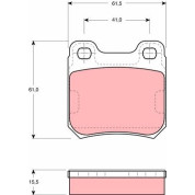 TRW | Bremsbelagsatz, Scheibenbremse | GDB914