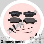 Zimmermann | Bremsbelagsatz, Scheibenbremse | 25357.175.2