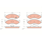 TRW | Bremsbelagsatz, Scheibenbremse | GDB1153