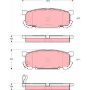 TRW | Bremsbelagsatz, Scheibenbremse | GDB3303