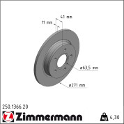 Zimmermann | Bremsscheibe | 250.1366.20