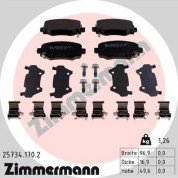 Zimmermann | Bremsbelagsatz, Scheibenbremse | 25734.170.2