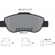 Textar | Bremsbelagsatz, Scheibenbremse | 2407201