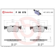 Brembo | Bremsbelagsatz, Scheibenbremse | P 06 078X