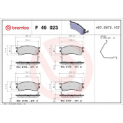 Brembo | Bremsbelagsatz, Scheibenbremse | P 49 023