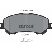 Textar | Bremsbelagsatz, Scheibenbremse | 2206503