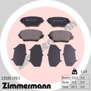 Zimmermann | Bremsbelagsatz, Scheibenbremse | 23585.170.1