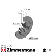 Zimmermann | Bremsscheibe | 440.3121.00