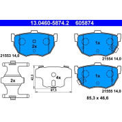 ATE | Bremsbelagsatz, Scheibenbremse | 13.0460-5874.2