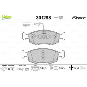 Valeo | Bremsbelagsatz, Scheibenbremse | 301298