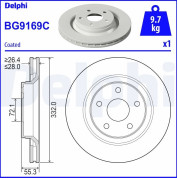 Delphi | Bremsscheibe | BG9169C