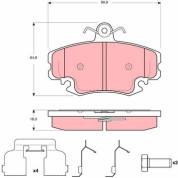 TRW | Bremsbelagsatz, Scheibenbremse | GDB1635