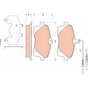 TRW | Bremsbelagsatz, Scheibenbremse | GDB1895