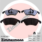 Zimmermann | Bremsbelagsatz, Scheibenbremse | 24310.990.1