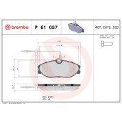 Brembo | Bremsbelagsatz, Scheibenbremse | P 61 057