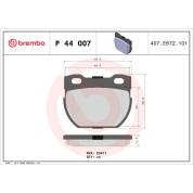 Brembo | Bremsbelagsatz, Scheibenbremse | P 44 007