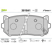 Valeo | Bremsbelagsatz, Scheibenbremse | 301841