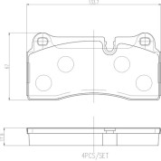 Brembo | Bremsbelagsatz, Scheibenbremse | P 06 111