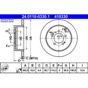 ATE | Bremsscheibe | 24.0110-0330.1