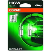 Osram | Glühlampe, Blinkleuchte | Ultra Life H6W Doppelblister | 64132ULT-02B