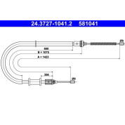 ATE | Seilzug, Feststellbremse | 24.3727-1041.2