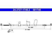 ATE | Seilzug, Feststellbremse | 24.3727-1740.2