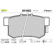 Valeo | Bremsbelagsatz, Scheibenbremse | 301682